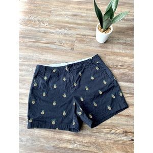 Andrew Marc New York Navy blue pineapple shorts